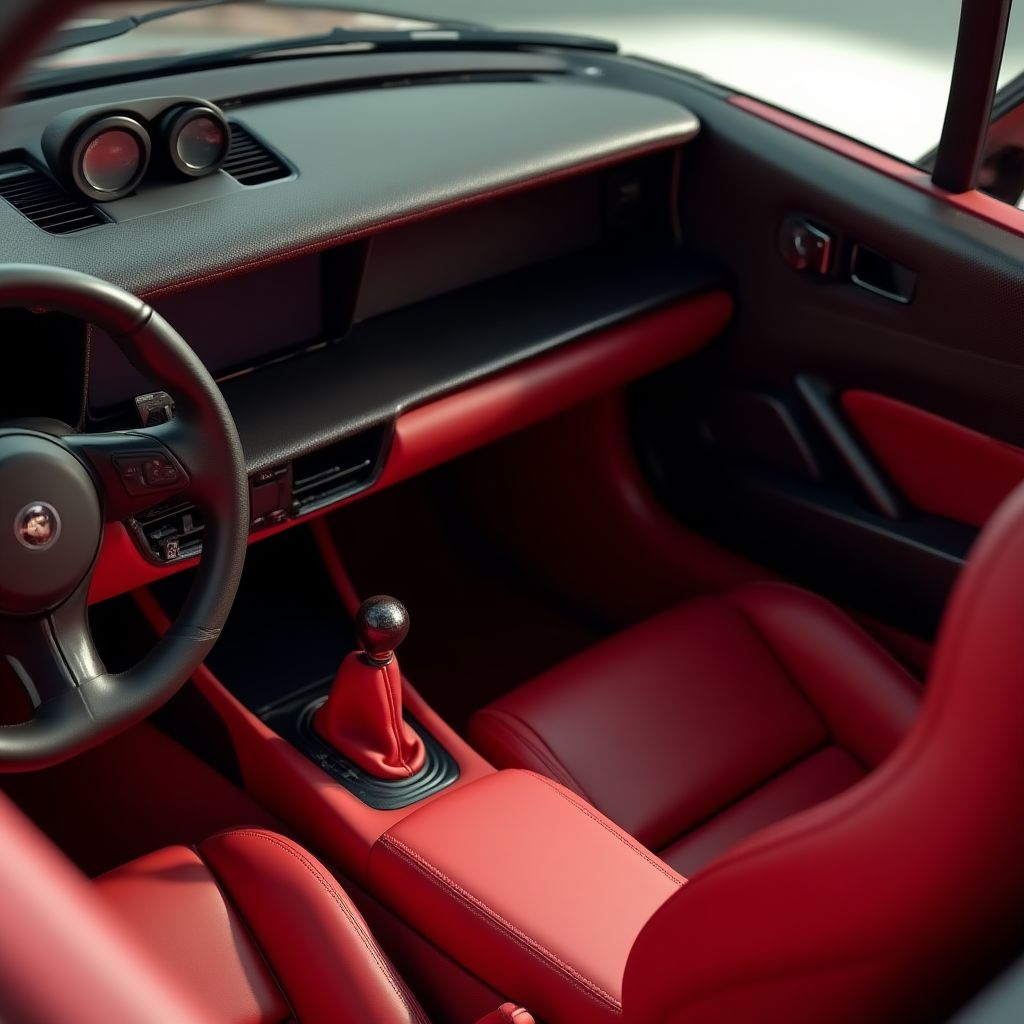 Intérieur luxueux d'une voiture moderne